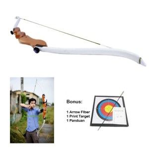 60 Wooden Recurve Bow Rucika Fiber Busur Panah Archery Tokopedia