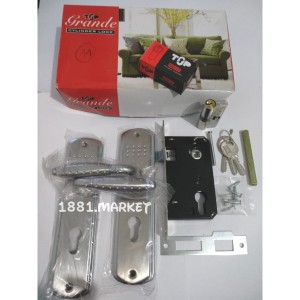 Harga Promo Kunci Pintu Set Top Grande Silinder Komplit Handle Gagang Tarikan Tokopedia