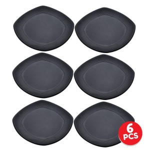Piring Persegi Ulir 10 Inch 6 Pcs Premium Doff G2401ckt Cokelat Tokopedia
