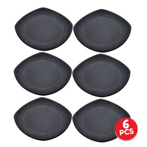 Piring Persegi Ulir 10 Inch 6 Pcs Premium Doff G2401ckt Cokelat Tokopedia