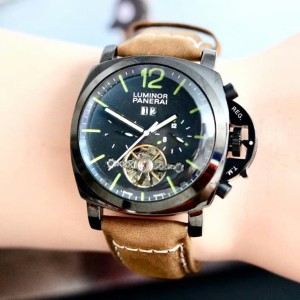 Jam Tangan Automatic Luminor Panerai Op6762 Super Chrono Hargajam Cowok Matic Otomatis Tanpa Baterai Tokopedia