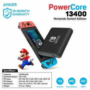 PowerBank Anker PowerCore Power Delivery Nintendo Switch Edition 13400