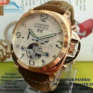 Jam Tangan Automatic Luminor Panerai Op6762 Super Chrono Hargajam Cowok Matic Otomatis Tanpa Baterai Tokopedia