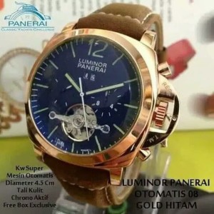 Jam Tangan Automatic Luminor Panerai Op6762 Super Chrono Hargajam Cowok Matic Otomatis Tanpa Baterai Tokopedia