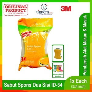 3m Scoth Brite Sabut Hijau Dua Sisi Jual Sponge Harga Murah Scotch Brite Bahan Polytek U Cuci Piring Alat Masak Id 34 Tokopedia