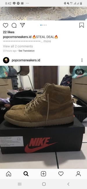 Jordan 1 Wheatt