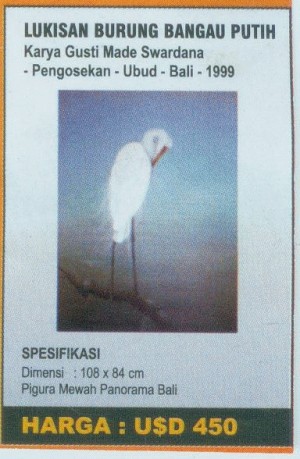 Jual Lukisan Burung Bangau Putih Kota Denpasar Dewi Madri Art