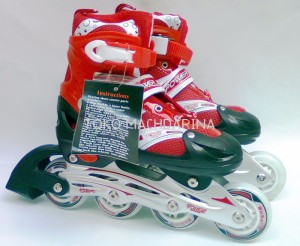 Jual Sepatu Roda Merah / Roller Blade ukuran M (35-38 