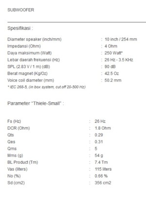 diameter speaker 10 inch