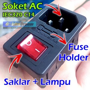 jual soket ac 3in1 saklar lu fuse holder power jual soket ac 3in1 saklar lu fuse holder power