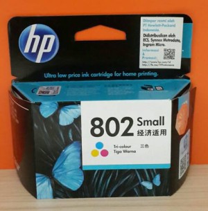 jual hp cartridge 802 color tinta hp 802 warna original jual hp cartridge 802 color tinta hp 802 warna original
