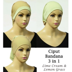 Hijab Pashmina Katun Rawis Get 3 Pcs (Warna Mix). Source · Ciput Bandana