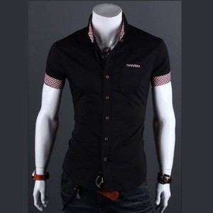 jual kemeja korea men080 black kemeja keren pendek toko jual kemeja korea men080 black kemeja keren pendek toko
