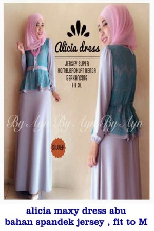 baju gamis murah alicia grey ( grosir baju gamis murah )