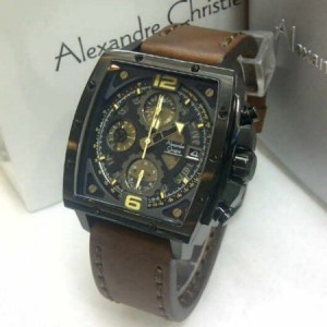 jual jam tangan alexandre christie ac 6376 black brown jual jam tangan alexandre christie ac 6376 black brown