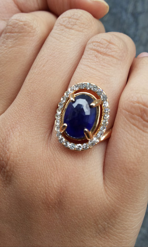 jual cincin blue safir blue sapphire afrika cutting jual cincin blue safir blue sapphire afrika cutting