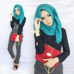js polka hijab set