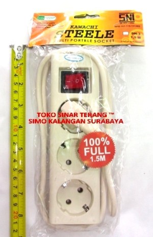 jual ob stop kontak arde 3 lubang saklar kabel 1 5 m jual ob stop kontak arde 3 lubang saklar kabel 1 5 m