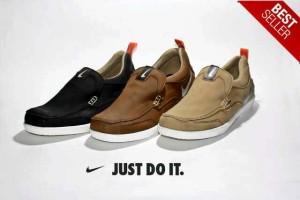 Sepatu Pria Formal Casual Santai Nike Boston Slop