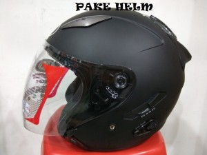 Jual HELM KYT GALAXY SLIDE SOLID HITAM DOFF - pake helm