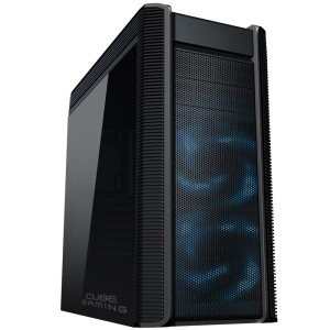 Jual CUBE GAMING SCUDER Full Acrylic Window 1X12CM Led cube gaming scuder full acrylic window 1x12cm led fan dust filter