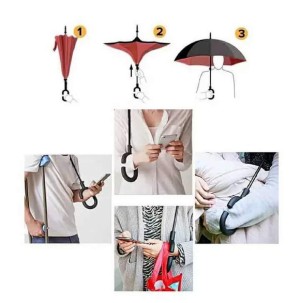 BEST Payung Terbalik KAZBRELLA 01 Gagang C Reverse Umbrella PayungLipat Mobil ORANGE. Source · Payung
