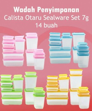 Rsm Calista Otaru Sealware Set 7g 14 Buah Daftar Harga Terkini dan Source · Calista Otaru Sealware Original Isi 14 Pcs Wadah Penyimpanan