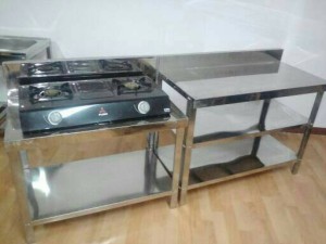 Jual 2 Set Meja Dapur Stainless Bak Cuci Piring Tokopedia 2 Set Meja Dapur Stainless