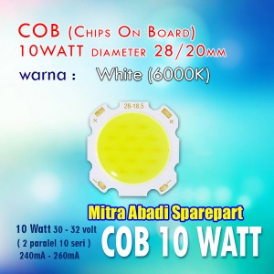 jual hpl 10w cob high power led 10 watt chips on board white 28 20mm mitra abadi spareparts jual hpl 10w cob high power led 10 watt chips on board white 28 20mm mitra abadi spareparts
