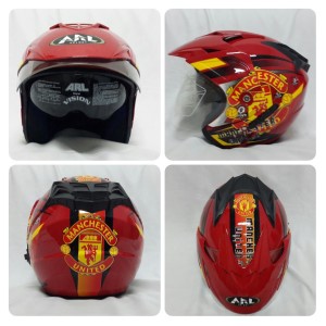 jual helm club bola manchester united merah cabe jual helm club bola manchester united merah cabe