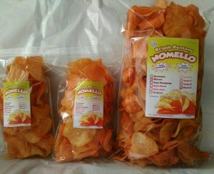 PAKET HEMAT 75gr ONGKIR 1kg NOMELLO KERIPIK KENTANG PEDAS .