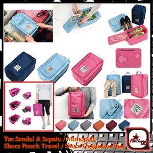 Tas Sendal Sepatu/ Monopoly Shoes Pouch Travel/ Shoes Organizer Bag