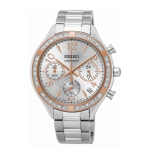 Seiko Ladies SSB892P1 Quartz Chronograph Silver Dial - Jam SSB892