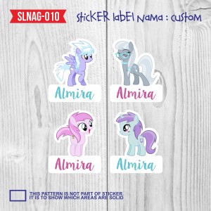 jual stiker label nama anak karakter kartun pony jual stiker label nama anak karakter kartun pony
