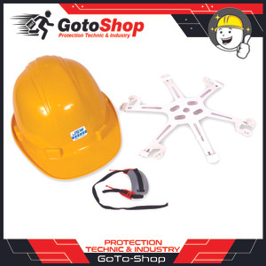 Helm Proyek Topi JSW Kerja Keamanan Safety Helmet Full Set Tali Dagu