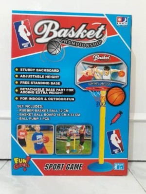 mainan ring basket set bola pompa tiang ring