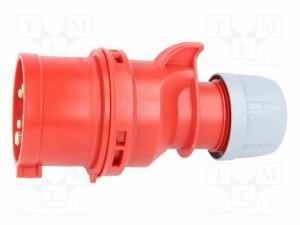 025-6 Ip44 Pce Red 32a 400v 5p Cee Industrial Plug