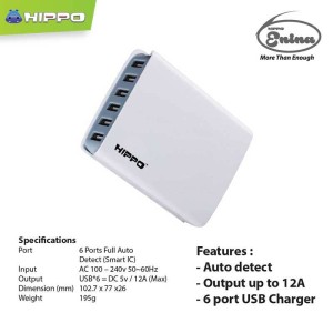 Hippo Enina 6 Ports Adaptor Charger Simple Pack