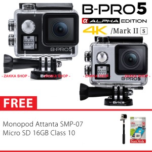 BRICA B-PRO 5 Alpha Edition 2S - AE 2S 4K Camera, Tongsis Attanta