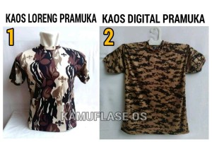 KAOS Oblong Loreng PRAMUKA Kaos loreng digital Pramuka