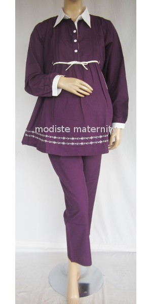 Jual Setelan Hamil Dan Menyusui Kerja Stc591 Grosir Baju Hamil