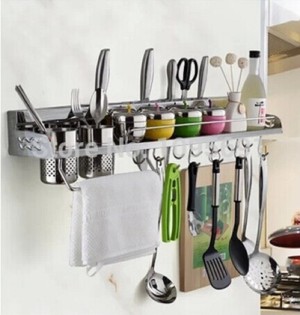 kitchen rack tools rak dinding dapur aluminium multifungsi tempat bumbu alat masak pisau sendok kitchen rack tools rak dinding dapur aluminium multifungsi tempat bumbu alat masak pisau sendok
