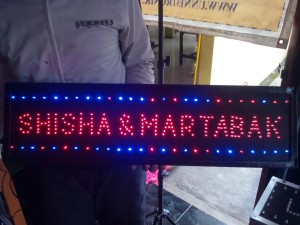 Tulisan Lampu Led Sign SHISHA MARTABAK|Papan Promosi|Nama|TOKO USAHA