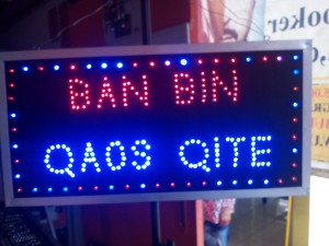 Tulisan Lampu Led Sign BAN BIN CAFE|Papan Promosi|Nama|TOKO USAHA