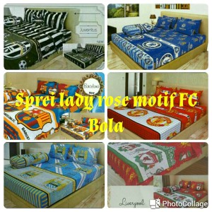 Sprei lady rose motif FC bola(liverpool,juventus .