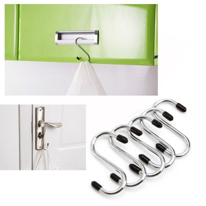 Stainless Steel Hook 4pcs Gantungan Bentuk Huruf S .