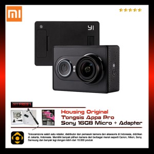 Xiaomi Yi International Version Hitam Free Housing dan Monopod