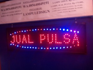 Tulisan Lampu Led Sign JUAL PULSA TERANG - LIKE RUNNING TEXT