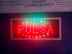 Tulisan Lampu Led Sign PULSA EDISI JUNI 2017 - LIKE RUNNING TEXT