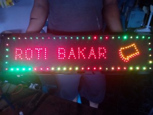 Tulisan Lampu Led Sign ROTI BAKAR logo cantik - LIKE RUNNING TEXT